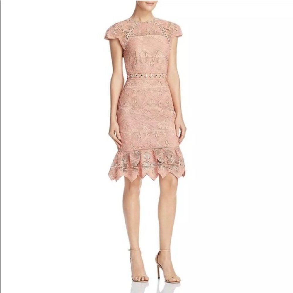 Saylor Joah lace dress with open back